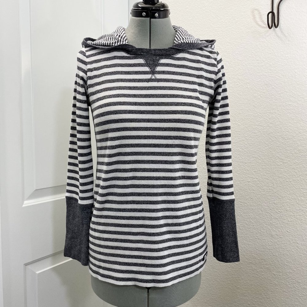 Marc New York Hooded Striped Crew Neck Sweater